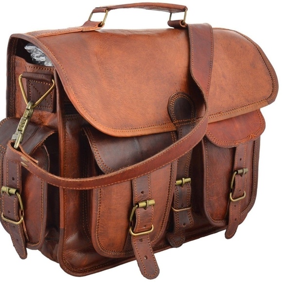 GRUNTLUXURY Women's Leather Briefcase - Picture 1 of 6